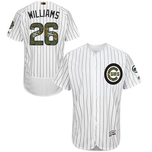 Cubs #26 Billy Williams White(Blue Strip) Flexbase Authentic Collection Memorial Day Stitched MLB Jersey